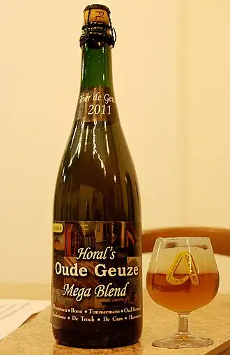 Horal's Oude Geuze Mega Blend 2011, gestoken ter gelegenheid van de Toer de Geuze