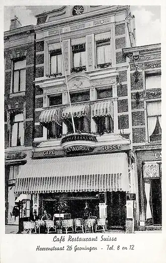 hotel-café-restaurant "Suisse" in de jaren 1930