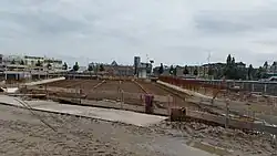 Westelijk landhoofd voor de Gevlebrug (oktober 2019)