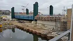 Gevlebrug met heftorens (30 januari 2020)