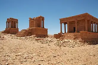 alt=De noordelijke necropool van Ghirza; foto Livius.Org.