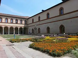 De Corte ducale van het Castello Sforzesco