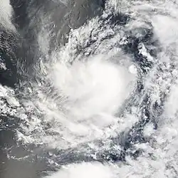 Foto of weerkaart van orkaan