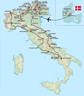 Routekaart van de Ronde van Italië 2012
