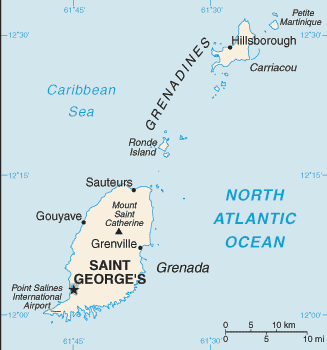 Kaart van Grenada