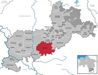 Kaart van Gleichen (Göttingen)