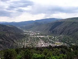 Uitzicht op Glenwood Springs