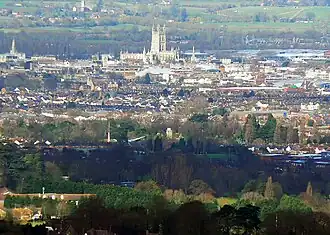 Panoramisch zicht van Gloucester
