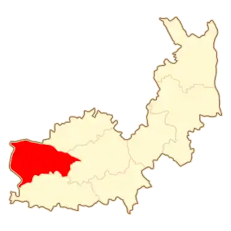 Ligging van de gemeente binnen de powiat