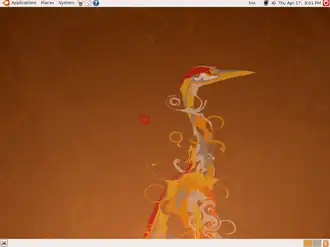 Gobuntu 8.04, beta versie