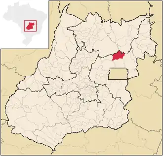 Kaart van Água Fria de Goiás