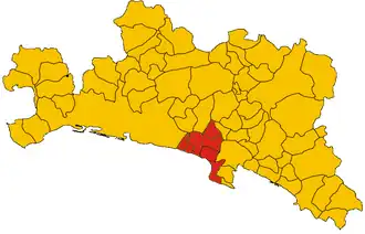 Gemeenten in de regio Golfo Paradiso