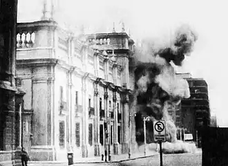 Bombardement op La Moneda op 11 september 1973 door de strijdkrachten van de junta