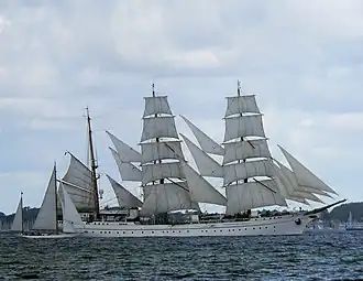Gorch Fock in de Kieler Bocht