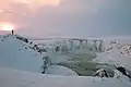 Een winters Goðafoss