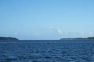 De Goulet de Brest met de vuurtoren van Portzic.