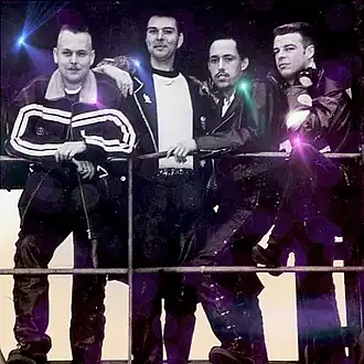 V.l.n.r. Gravity Noir-leden Peter Goos, Patrick Knight, Alex da Luz en Jorg Van der Heyden