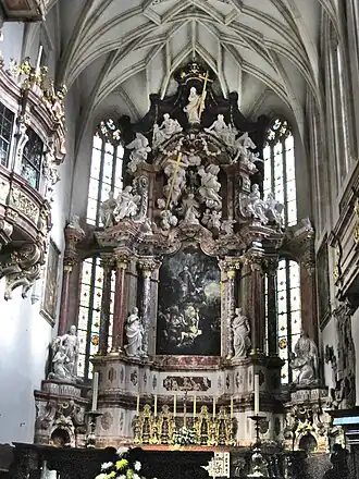 Werk van Straub aan het altaar van de kathedraal in Graz