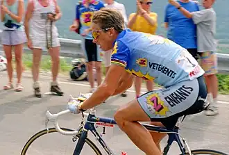 Greg LeMond bij Z op Alpe d'Huez