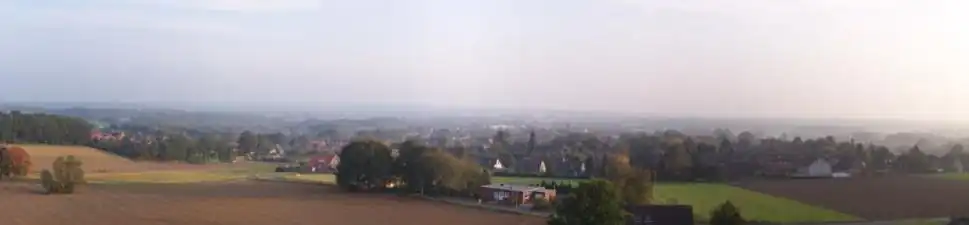 Gezicht op Groß Reken vanaf de 133 m hoge Melchenberg