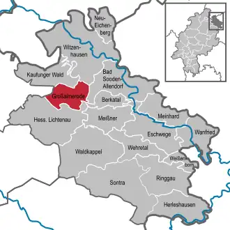 Kaart van Großalmerode