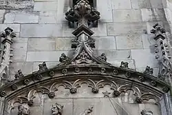 Groene man aan het stadhuis van Aken