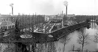 Zicht op de begraafplaats Groenesteeg. Foto uit ca. 1880 gemaakt door Jan Goedeljee.