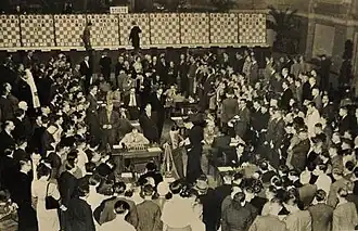 Toernooizaal op de eerste dag