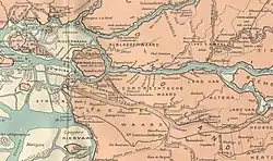 Groote Waard op een kaart uit 1421