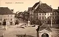 Ansichtkaart uit 1917: de Marktplatz te Großenhain