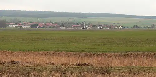 Uitzicht op Veltheim am Fallstein