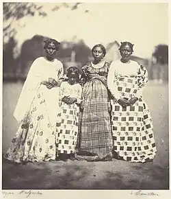 Groepje Betsimisaraka-vrouwen (Madagaskar, 1863).