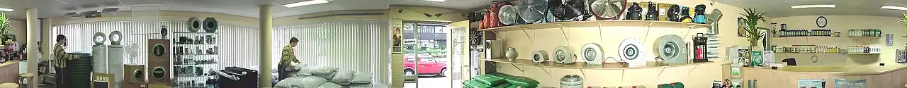 360°-panorama van een growshop.