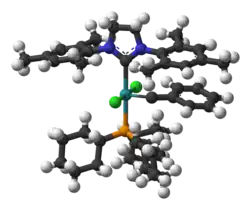 Molecuulmodel van Grubbs' katalysator - 2e&nbsp;generatie