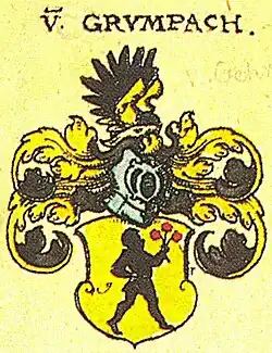 Wapen van de familie Grumbach sinds 1492 volgens het wapenboek van Johann Siebmacher