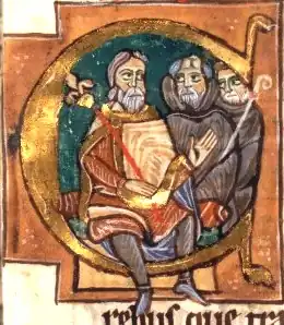 Willem I van Aquitanië(12/13e eeuw), miniatuur uit manuscript Lat. 17716, BnF