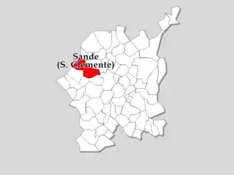 Kaart van São Clemente de Sande