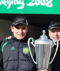 Rigon rijdend voor Olympiacos gedurende de derde ronde van het Superleague Formula seizoen in 2009 in Donington Park.