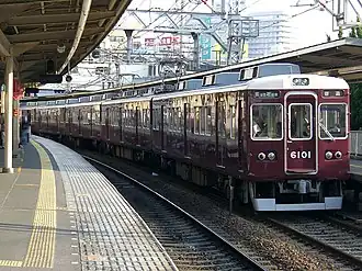 Hankyu Takarazuka-lijn op de kaart