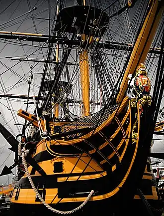 Boeg van HMS Victory (foto uit 2007)