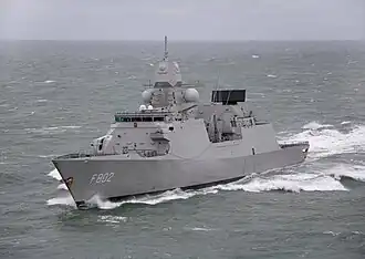 Zr.Ms. De Zeven Provinciën op de Noordzee tijdens de Nuclear Security Summit 2014
