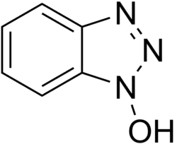 Structuurformule van 1-hydroxybenzotriazool
