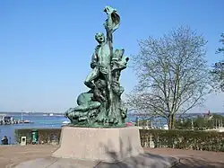 Haaksirikkoiset door beeldhouwer Robert Stigell