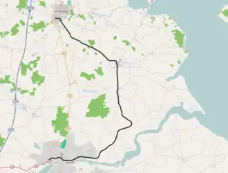 Haderslebener Kreisbahn op de kaart