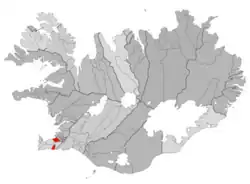 Ligging van Hafnarfjarðarkaupstaður