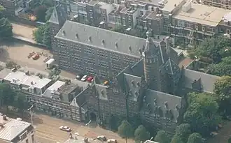 Het Haganum vanuit de lucht