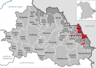 Kaart van Haidmühle