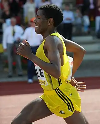 Haile Gebrselassie tijdens de FBK Games 2009