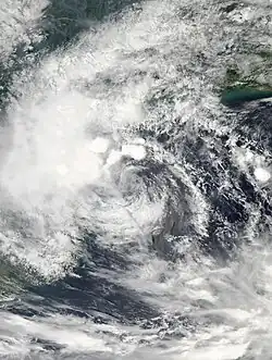 Foto of weerkaart van orkaan