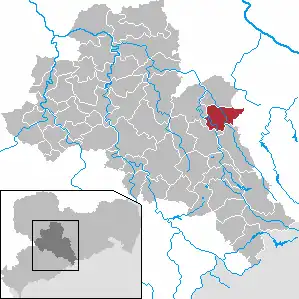 Kaart van Halsbrücke